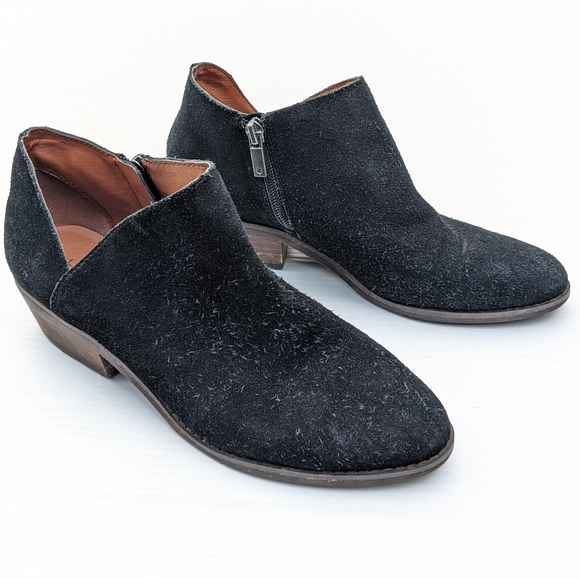 LUCKY BRAND Fenley black suede ankle booties - Picture 5 of 11